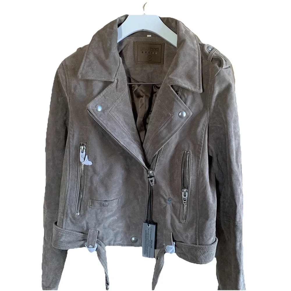 Blanknyc women's Suede Leather Jacket lined Casual Moto New with defect SZ-M
